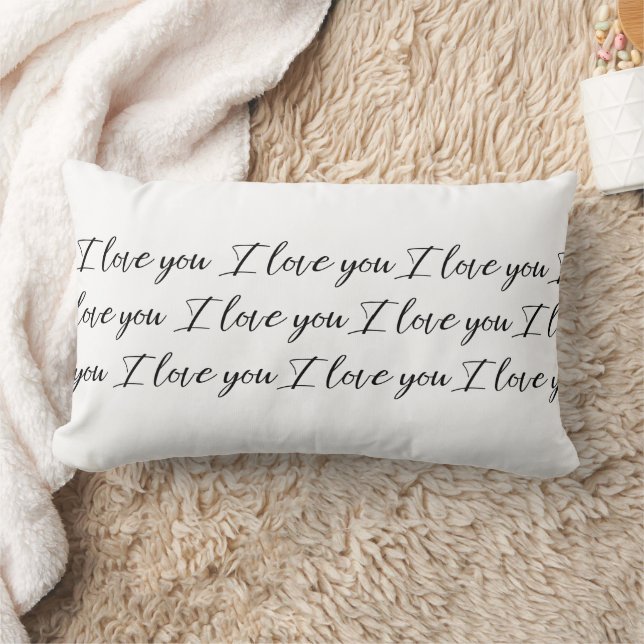 I Love You Personalised Lumbar Pillow (Blanket)