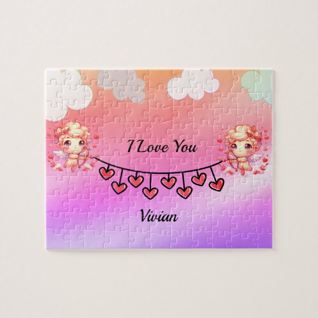 I Love you Personalised name Jigsaw Puzzle (Horizontal)