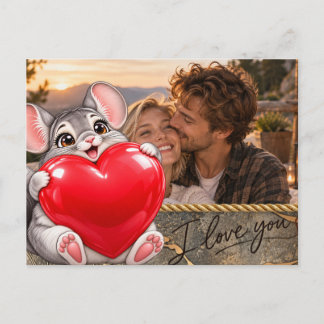 I Love You Personalized Photo Postcard