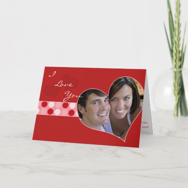 I Love You Photo Folded Card (Front)