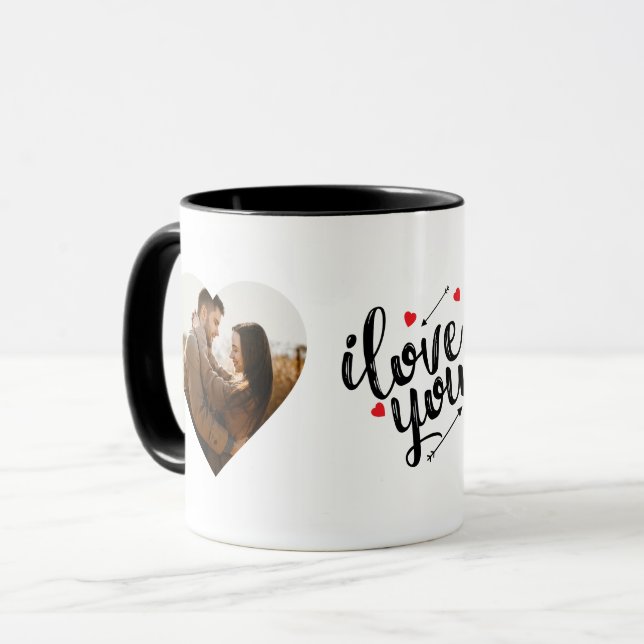 I Love You Photo Modern Mug (Front Left)