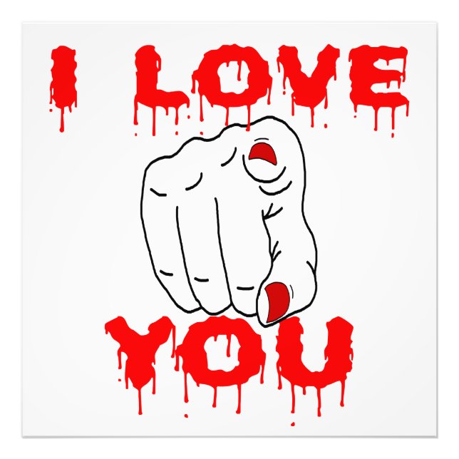 I Love You Photo Print (Front)