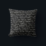 "I LOVE YOU" Pillow<br><div class="desc">A cute and trendy cushion that says i love you and xoxo,  on a black background.</div>