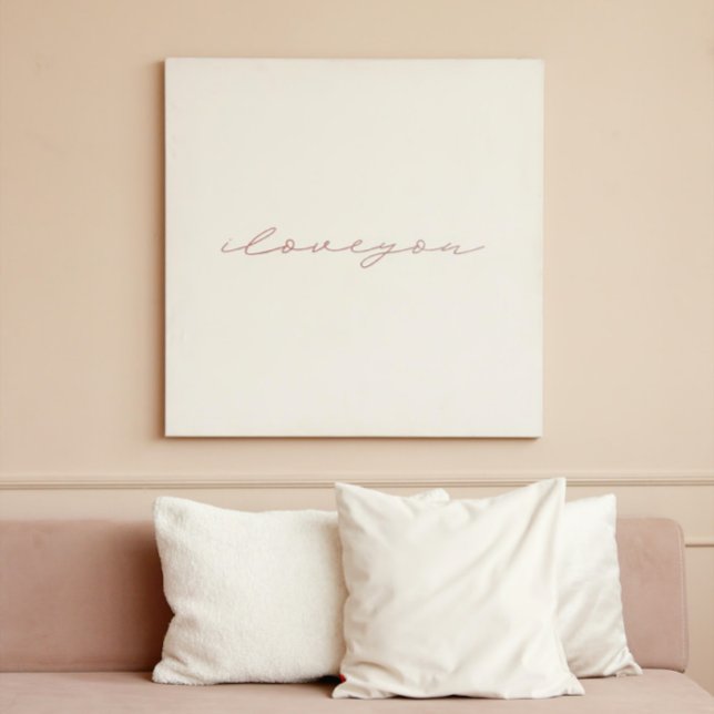 i love you | pink rose faux foil | minimalist art poster (Creator Uploaded)