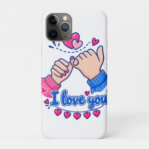 I Love You Pinky Promise Cute Hearts Case-Mate iPhone Case