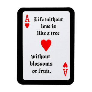 I LOVE YOU PLAYING CARD -- Greeting Card Magnet