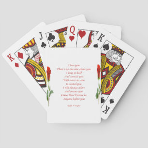 I love you playing cards