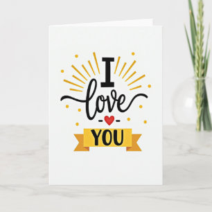 I Love You Polka Dot Card