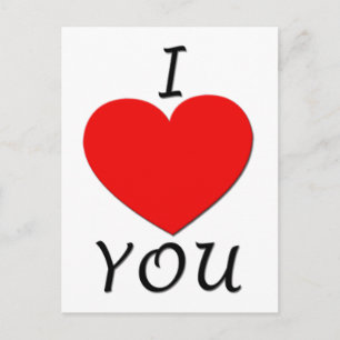 I Love You Postcard