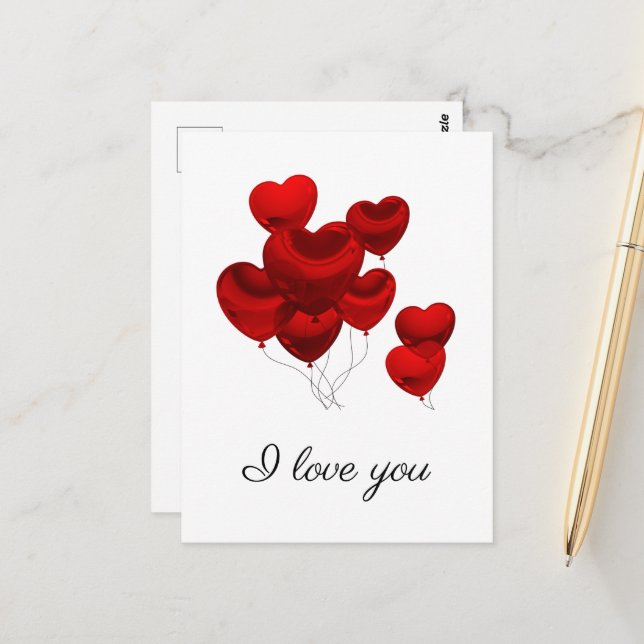 I Love You Postcard (Front/Back In Situ)