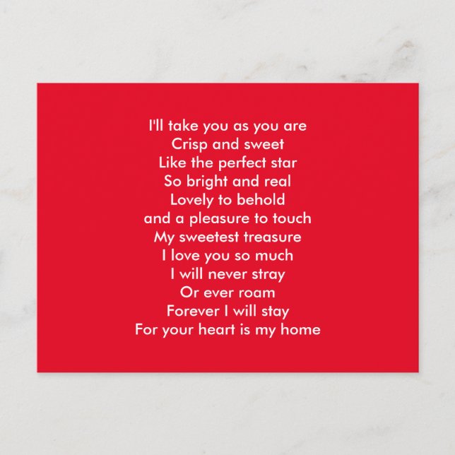 I love you postcard (Front)