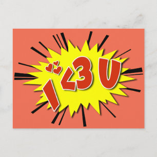 I love you postcard