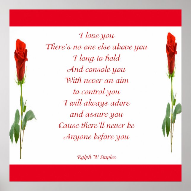 I LOVE YOU POSTER (Front)