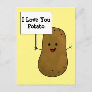 I Love You Potato Postcard