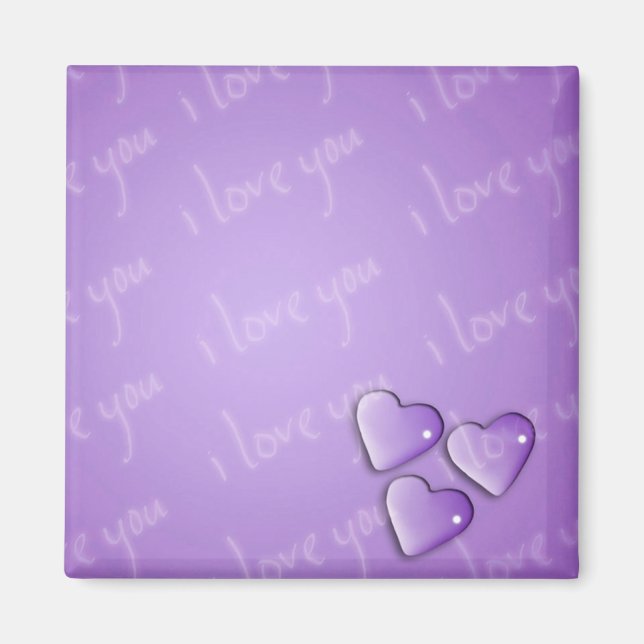 I Love You Purple Magnet (Front)