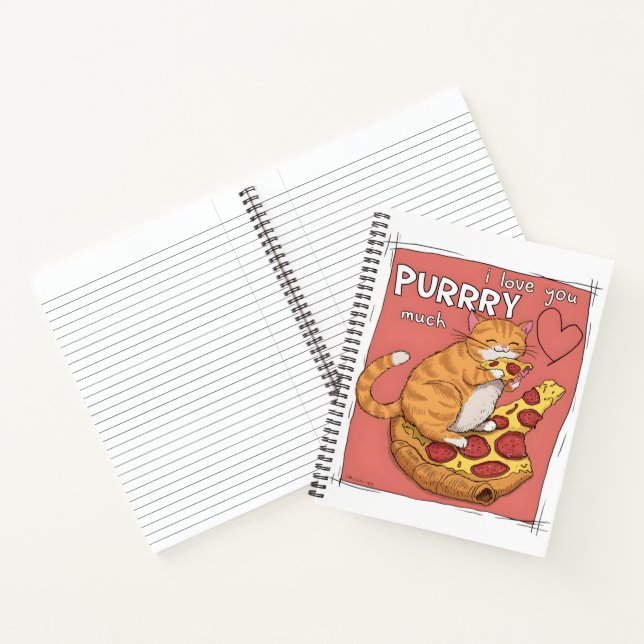 I Love You Purrry Much Funny Cat Lover Gift  Notebook (Inside)