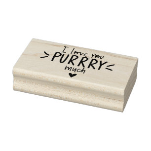 I Love You Purrry Much Rubber Stamp