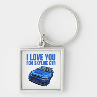 I Love you R34 Skyline GTR  Key Ring