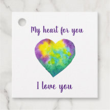 I love you rainbow heart Valentine's Day
