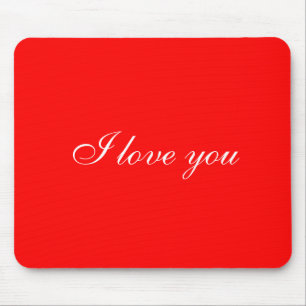 I love you red mousepad