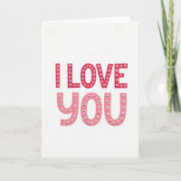 I Love You Rhinestone Card
