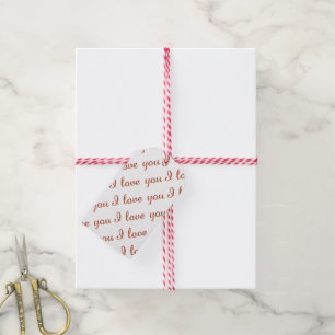 I Love You Romantic Typography Valentine Gift Tags