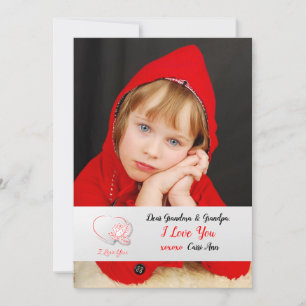 I Love You Rose Photo Card