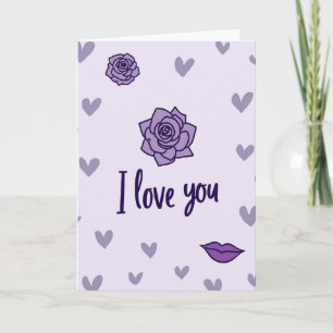I Love You Roses Art Card