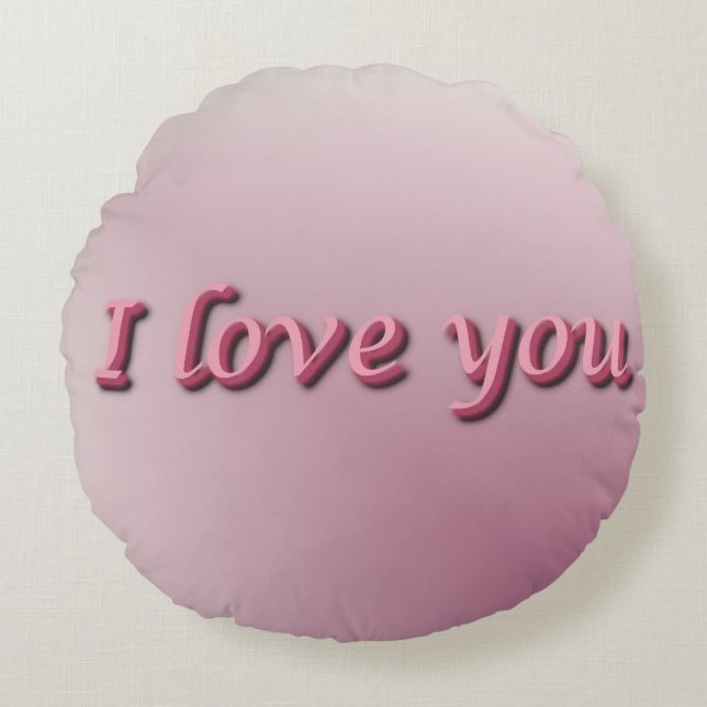 I love you. round cushion (Front)