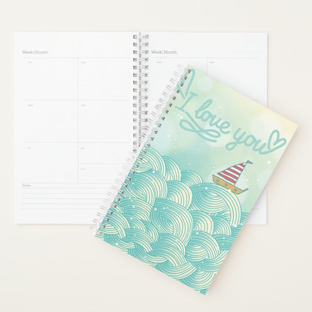 I Love You Sailboat Planner (Display)