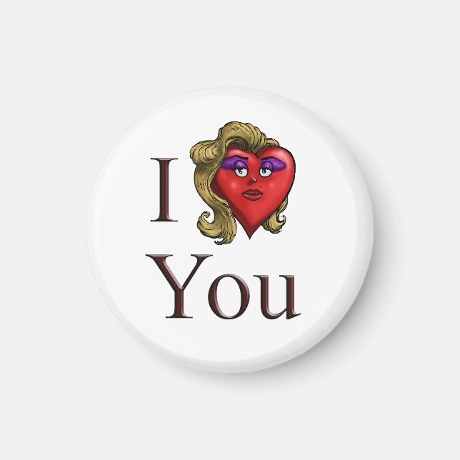 I Love You She Heart Magnet (Front)