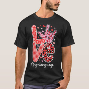 I Love You Sign Language Asl Valentine's Day Deaf  T-Shirt