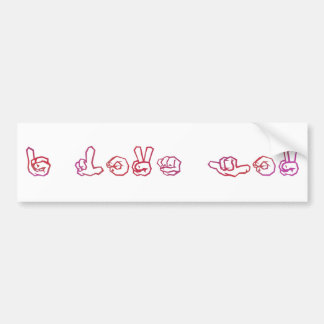 I love you sign language bumper sticker