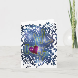 I LOVE YOU / sign language Card
