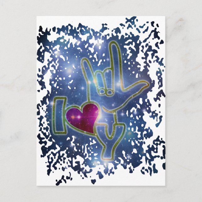 I LOVE YOU / sign language Postcard (Front)