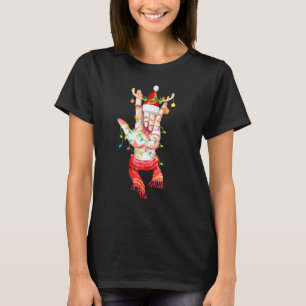 I Love You Sign Language Santa Hat Reindeer Horns  T-Shirt