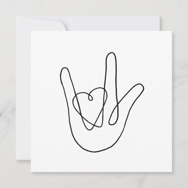 I love you Sign postcard (Front)