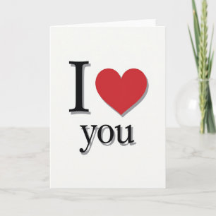 I Love You Simple Graphic Card