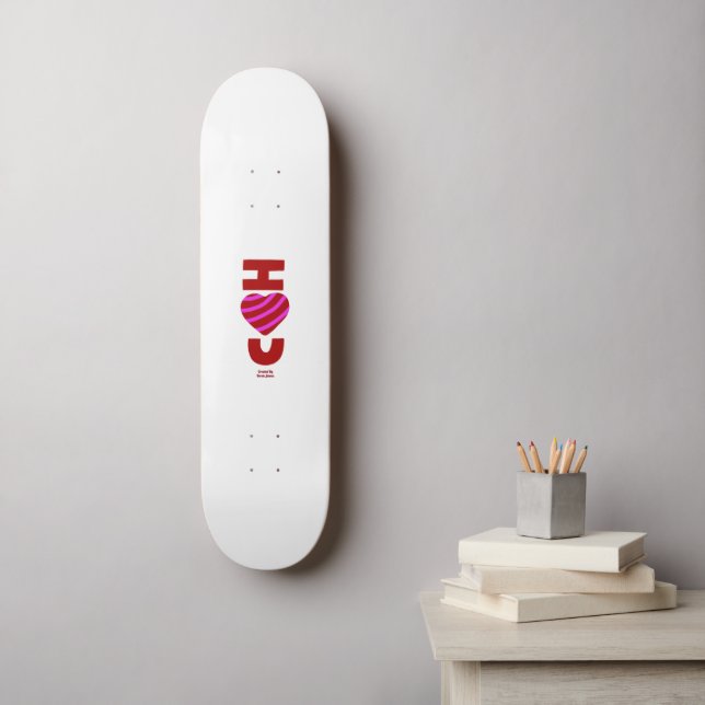 I Love You Skateboard (Wall Art)
