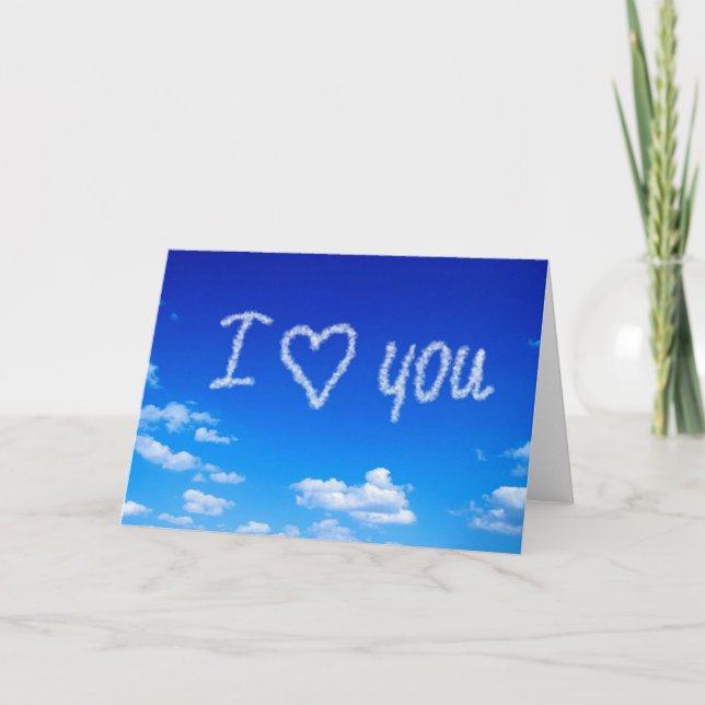 "I Love You" sky writing Card (Front)