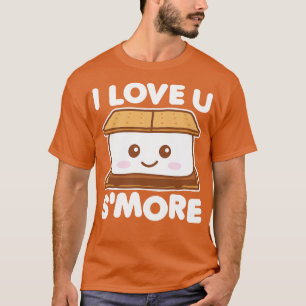 I Love You Smore Funny Camping Smore Pun Dark T-Shirt