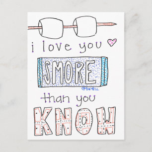 I Love You Smore Postcard