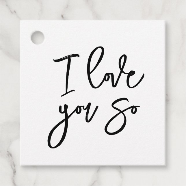 I love you so gift tag (Front)