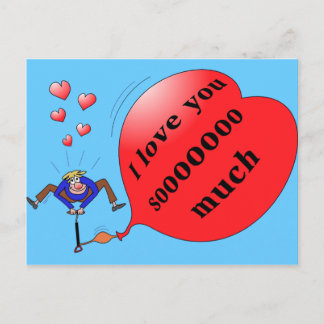 "I love you so much" postcard