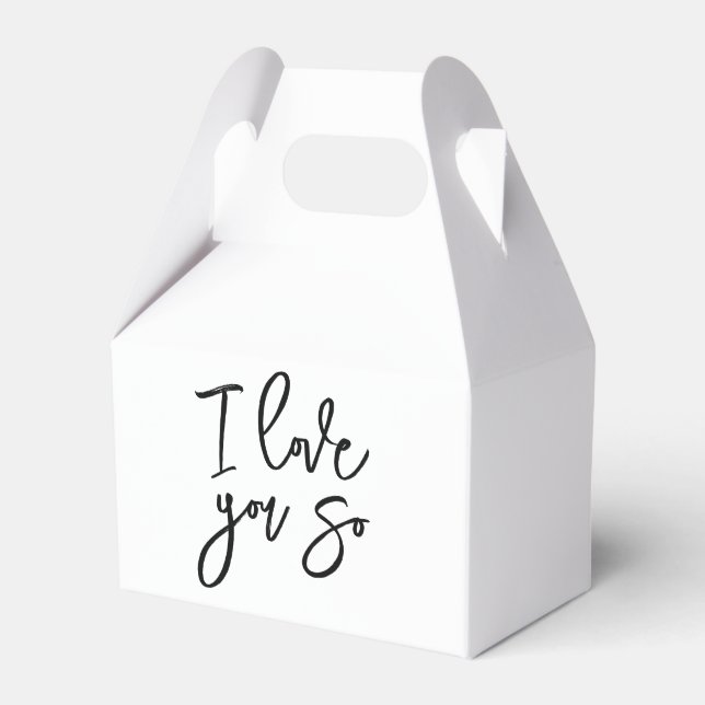 I love you so party favor box (Front Side)