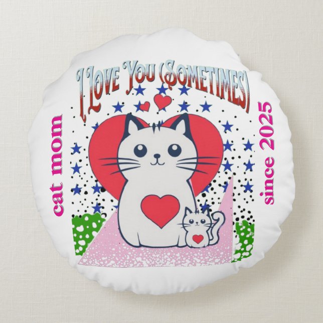 I Love You (Sometimes) – Funny Throw Pillow  (Back)