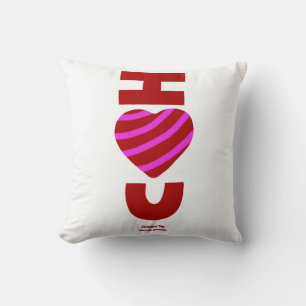 I Love You Square Throw Pillow