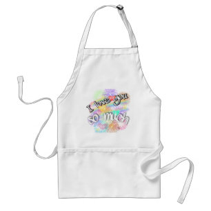 I love you  standard apron