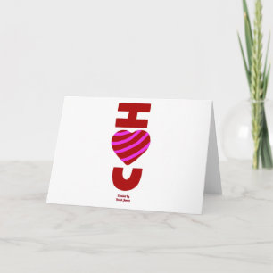 I Love You Standard Horizontal Greeting Card