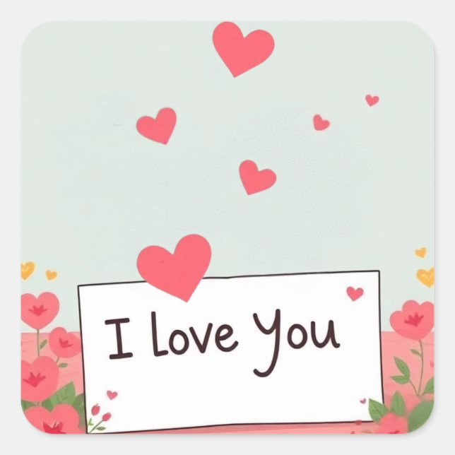 I Love You Stickers  (Front)